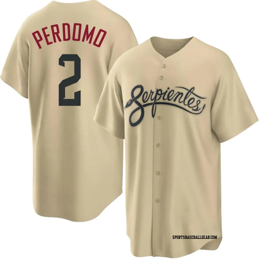 Geraldo Perdomo Youth Arizona Diamondbacks Gold Replica 2021 City Connect Cool Base Jersey