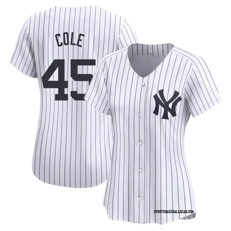 Gerrit Cole Women's New York Yankees White Limited Yankee Home Jersey