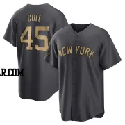 Gerrit Cole Youth New York Yankees Charcoal Game Replica 2022 All-Star Jersey