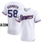 Gerson Garabito Men's Texas Rangers Gold Elite White 2024 Collection Jersey