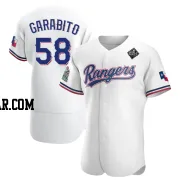 Gerson Garabito Men's Texas Rangers White Authentic Home 2023 World Series Jersey