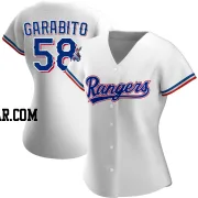 Gerson Garabito Women's Texas Rangers White Authentic Home 2023 World Series Champions Jersey