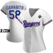 Gerson Garabito Women's Texas Rangers White Authentic Home 2023 World Series Jersey