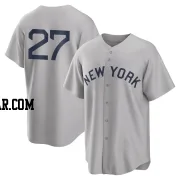 Giancarlo Stanton Men's New York Yankees Gray Replica 2021 Field of Dreams Jersey