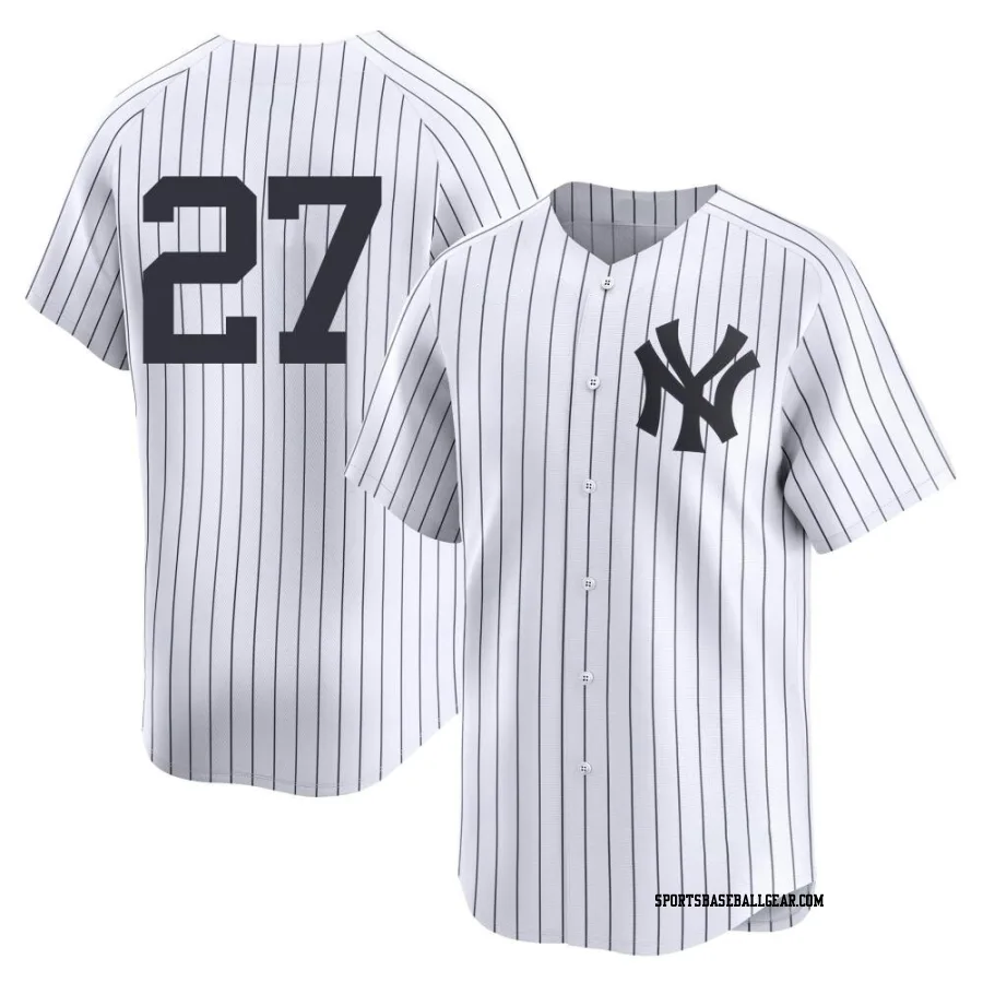 Giancarlo Stanton Men's New York Yankees White Limited Yankee Home 2nd Jersey