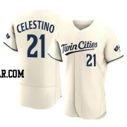 Gilberto Celestino Men's Minnesota Twins Cream Authentic Alternate 2023 Jersey