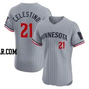 Gilberto Celestino Men's Minnesota Twins Gray Elite Road Jersey