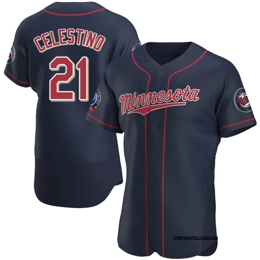 Gilberto Celestino Men's Minnesota Twins Navy Authentic Alternate 60th Season Jersey