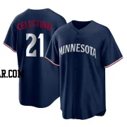 Gilberto Celestino Men's Minnesota Twins Navy Replica Alternate Jersey