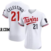 Gilberto Celestino Men's Minnesota Twins White Elite Home Jersey