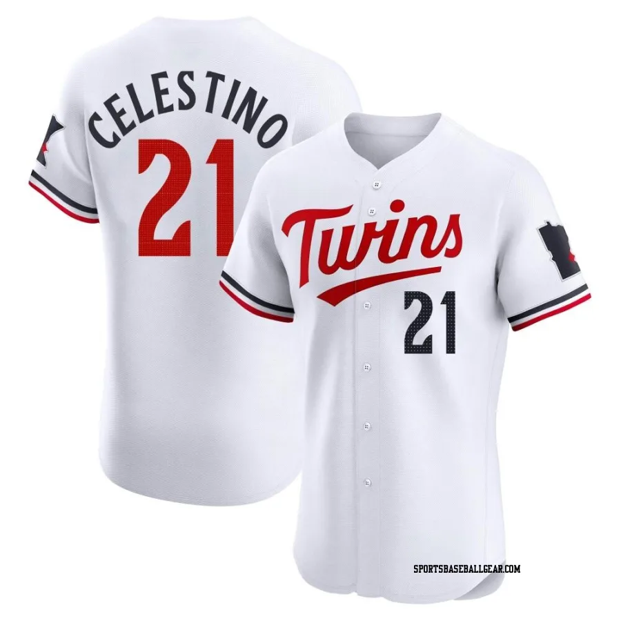 Gilberto Celestino Men's Minnesota Twins White Elite Home Jersey