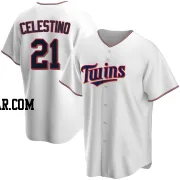 Gilberto Celestino Men's Minnesota Twins White Replica Home Jersey