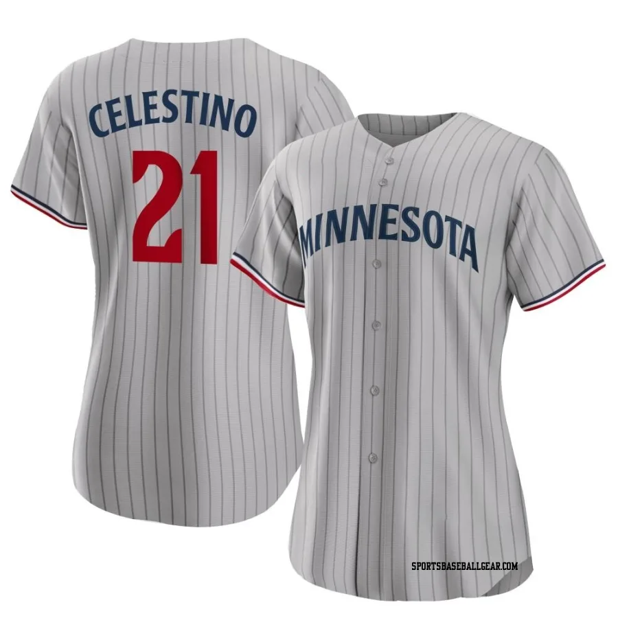 Gilberto Celestino Women's Minnesota Twins Gray Authentic Road Jersey