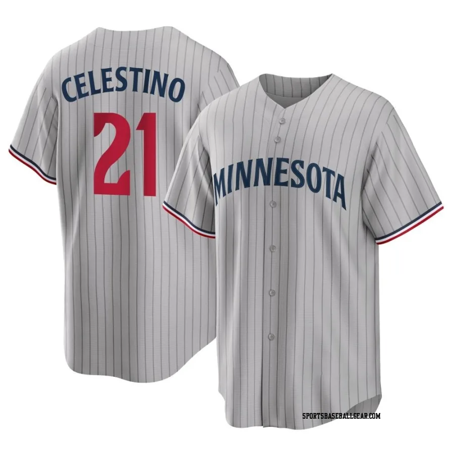 Gilberto Celestino Youth Minnesota Twins Gray Replica Road Jersey