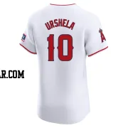 Gio Urshela Men's Los Angeles Angels White Elite Home Patch Jersey