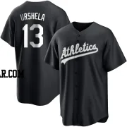 Gio Urshela Men's Oakland Athletics Black/White Replica Jersey