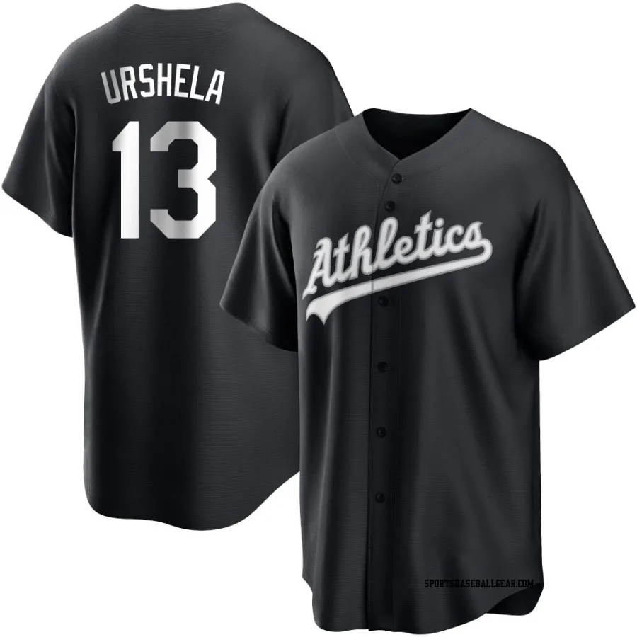 Gio Urshela Men's Oakland Athletics Black/White Replica Jersey