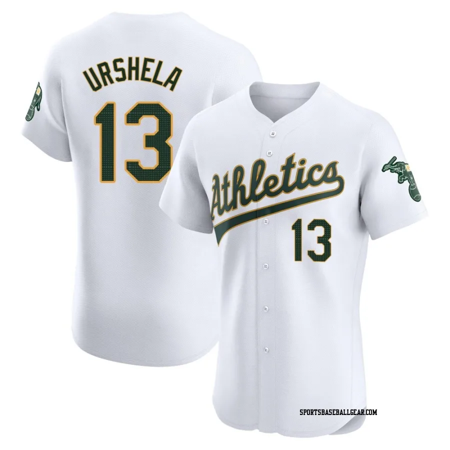 Gio Urshela Men's Oakland Athletics White Elite Home Jersey