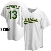 Gio Urshela Men's Oakland Athletics White Replica Home Jersey