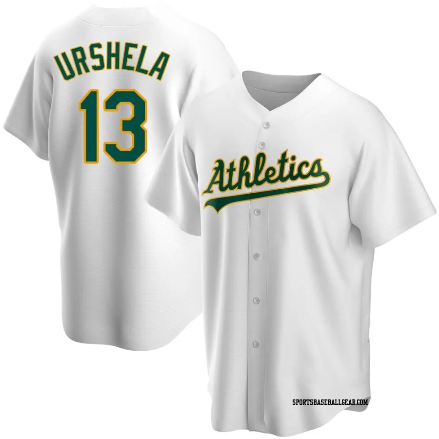 Gio Urshela Men's Oakland Athletics White Replica Home Jersey