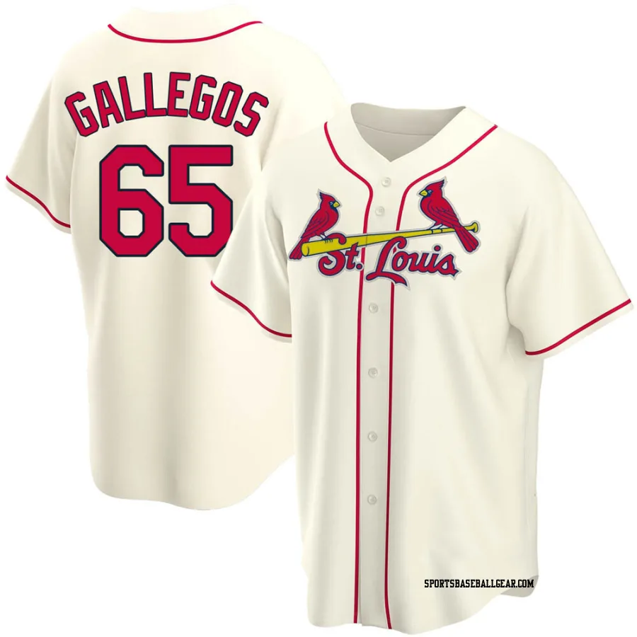 Giovanny Gallegos Men's St. Louis Cardinals Cream Replica Alternate Jersey