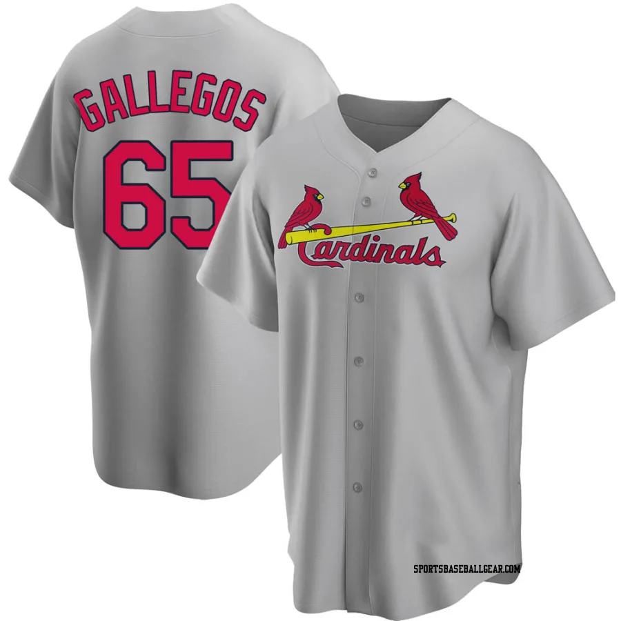 Giovanny Gallegos Men's St. Louis Cardinals Gray Replica Road Jersey