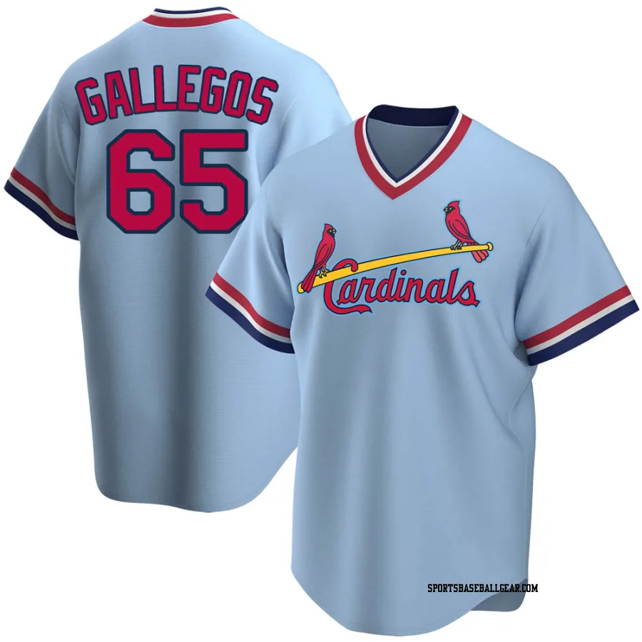 Giovanny Gallegos Men's St. Louis Cardinals Light Blue Replica Road Cooperstown Collection Jersey