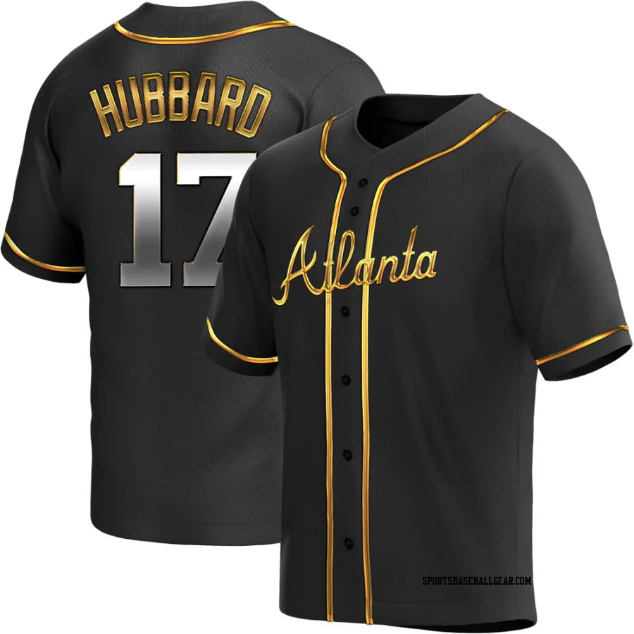 Glenn Hubbard Men's Atlanta Braves Black Golden Replica Alternate Jersey