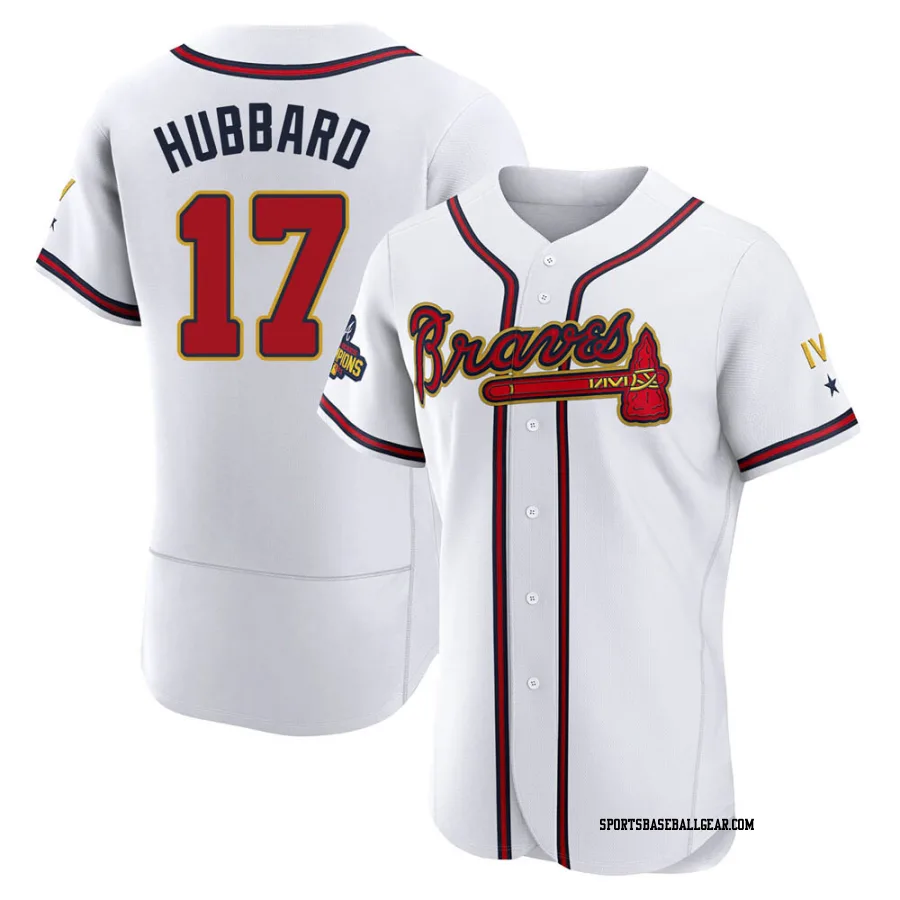 Glenn Hubbard Men's Atlanta Braves Gold Authentic White 2022 Program Jersey