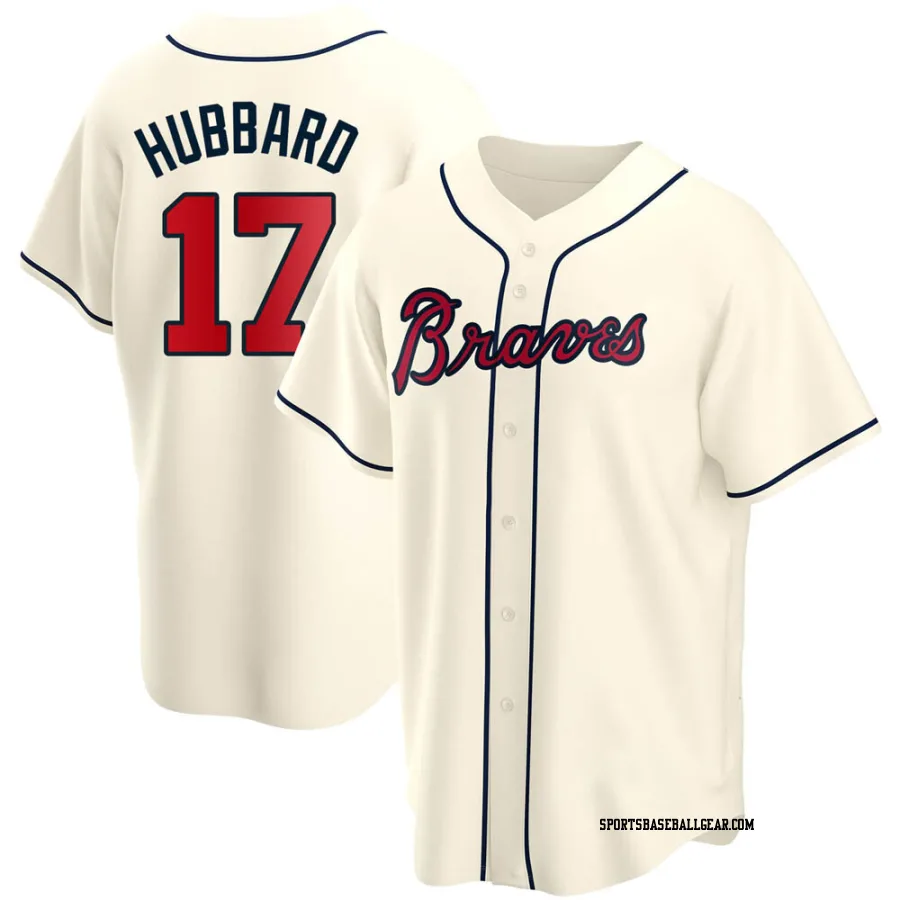 Glenn Hubbard Youth Atlanta Braves Cream Replica Alternate Jersey