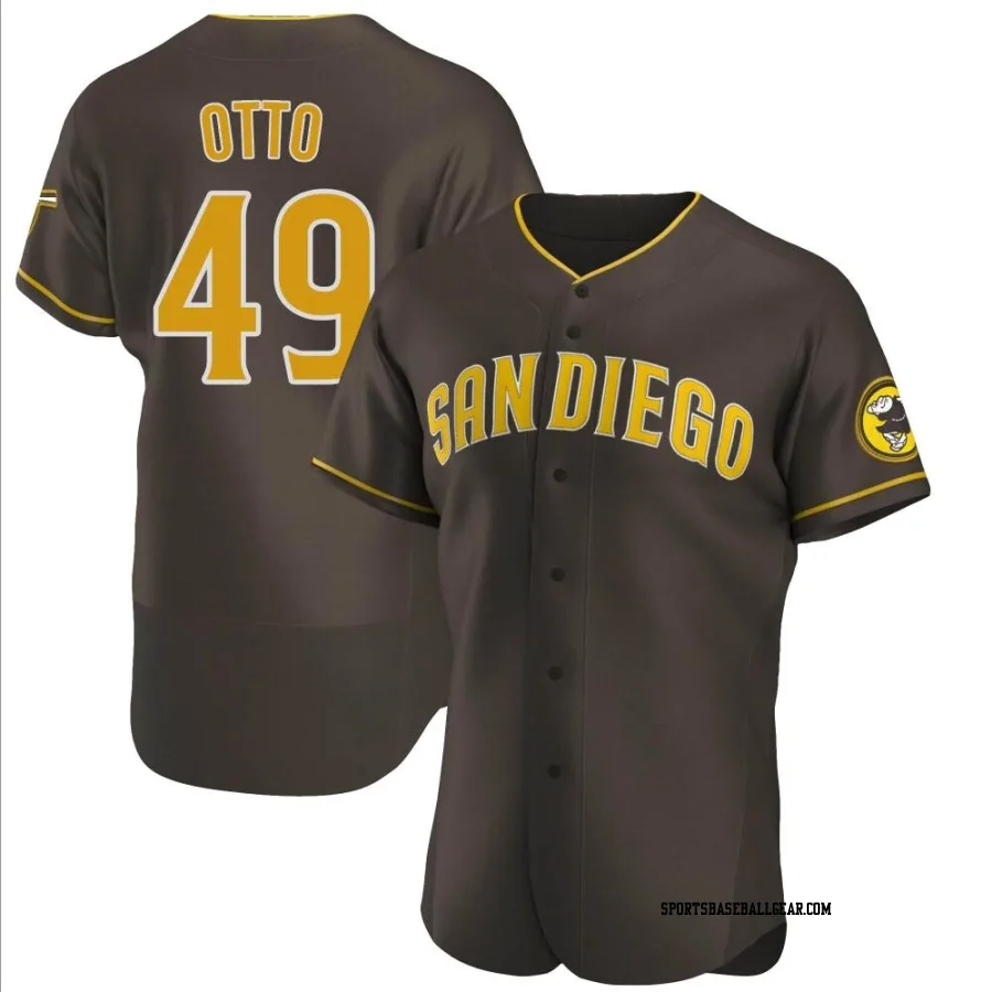 Glenn Otto Men's San Diego Padres Brown Authentic Road Jersey