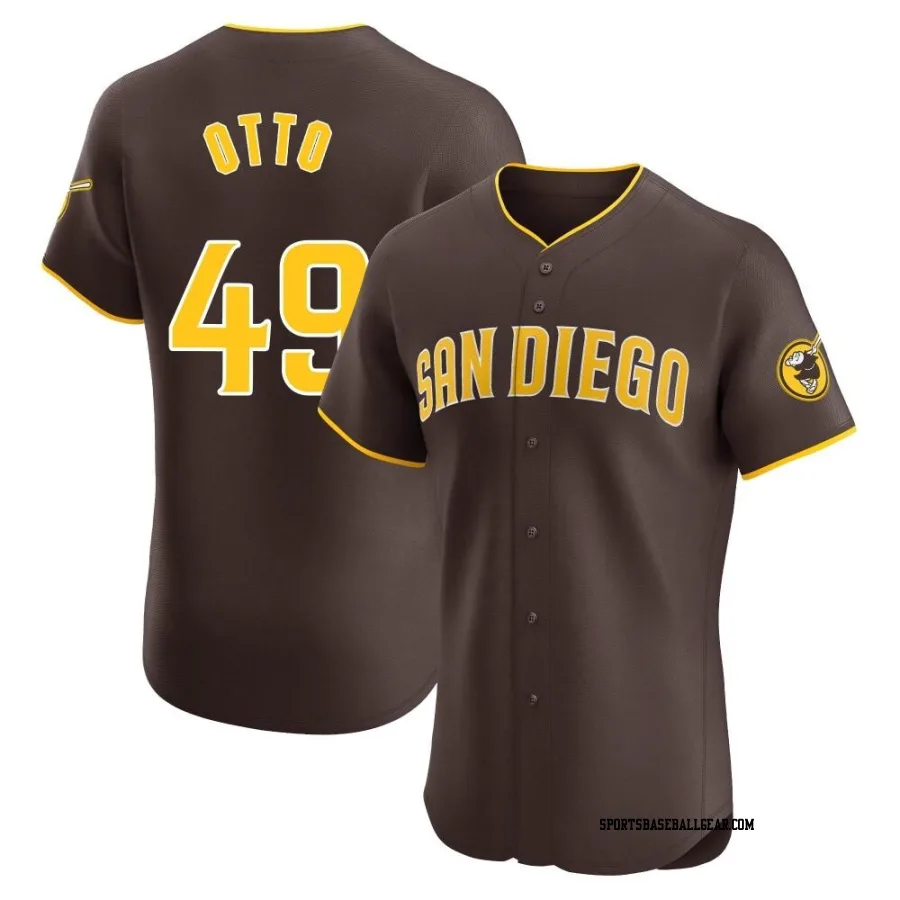 Glenn Otto Men's San Diego Padres Brown Elite Road Vapor Premier Jersey