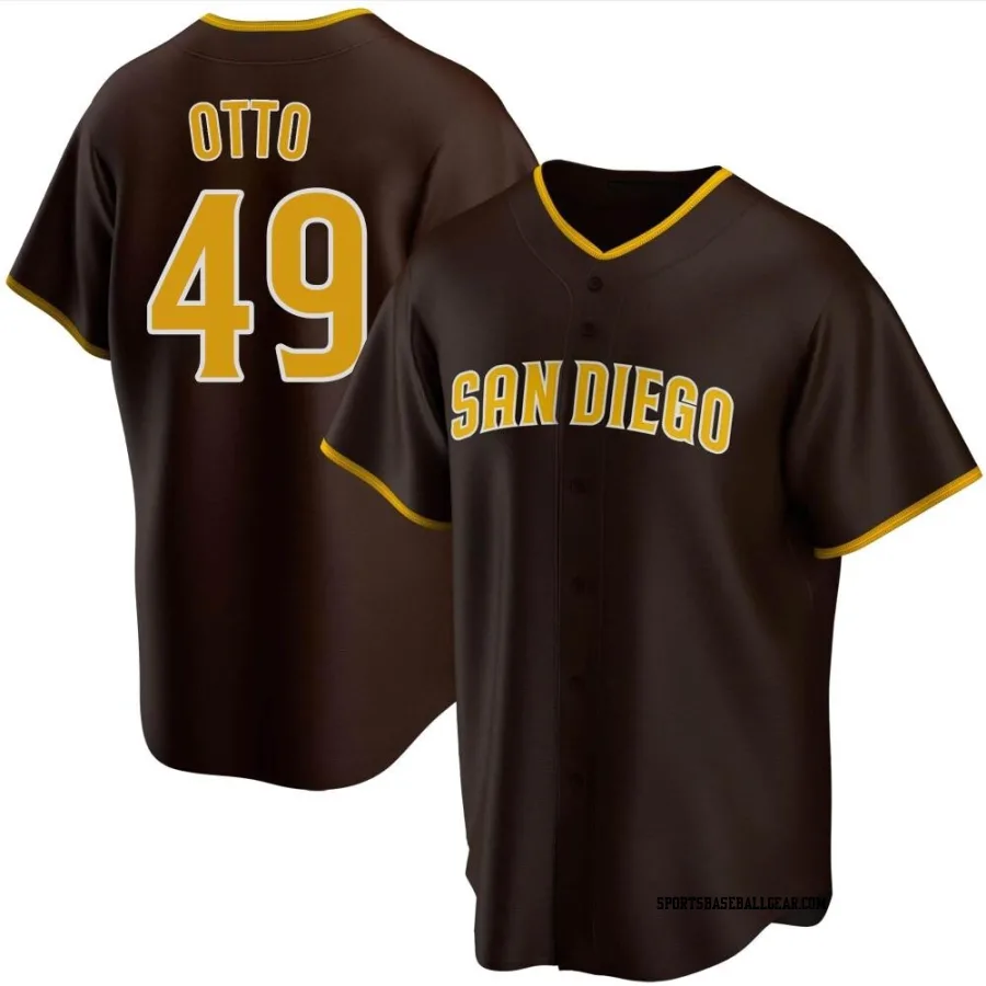 Glenn Otto Men's San Diego Padres Brown Replica Road Jersey