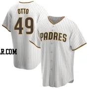 Glenn Otto Men's San Diego Padres White/Brown Replica Home Jersey