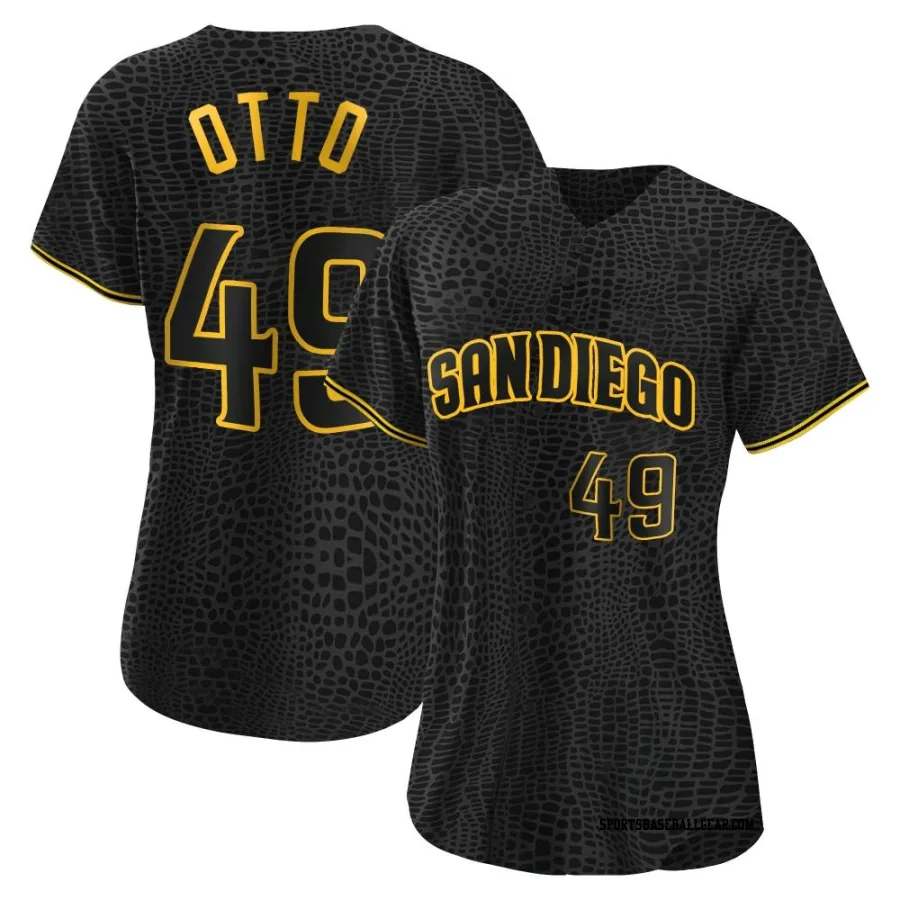 Glenn Otto Women's San Diego Padres Black Authentic Snake Skin City Jersey