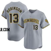 Glenn Robinson Men's Milwaukee Brewers Gray Limited Away Jersey