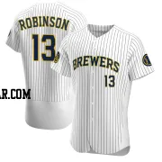 Glenn Robinson Men's Milwaukee Brewers White Authentic Alternate Jersey