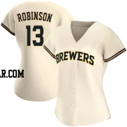 Glenn Robinson Women's Milwaukee Brewers Cream Authentic Home Jersey