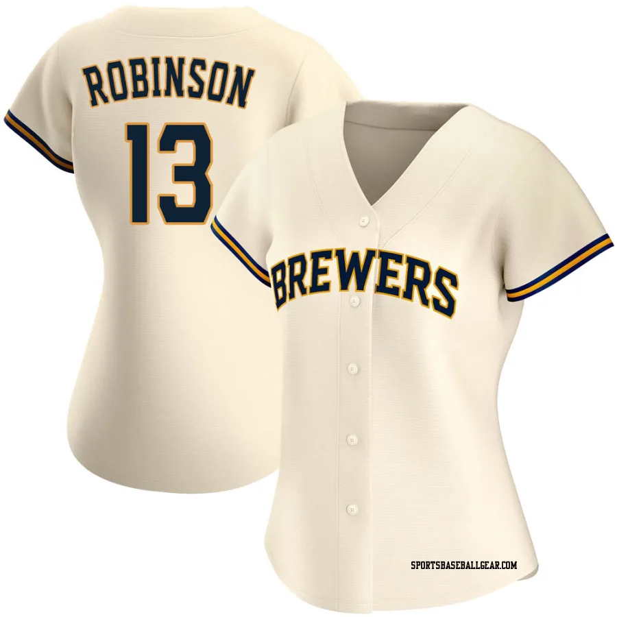 Glenn Robinson Women's Milwaukee Brewers Cream Authentic Home Jersey