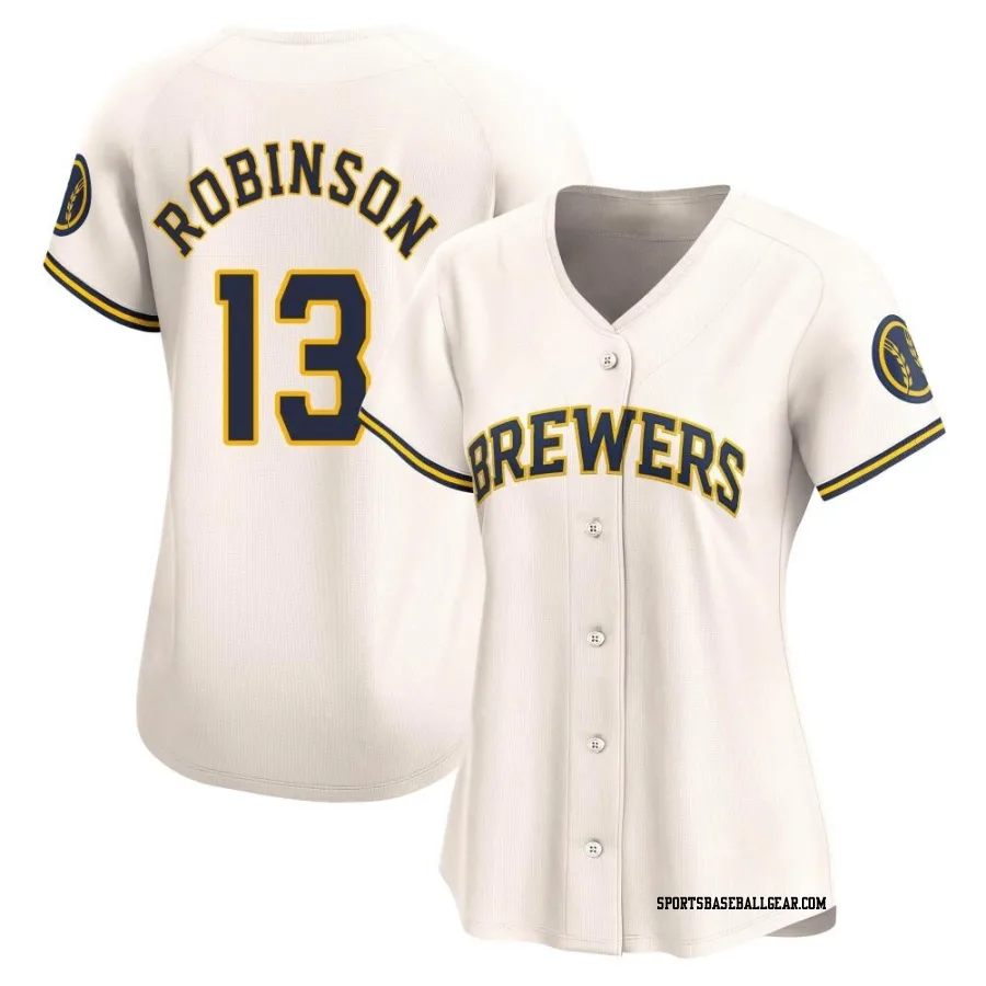 Glenn Robinson Women's Milwaukee Brewers Cream Limited Home Jersey