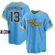 Glenn Robinson Youth Milwaukee Brewers Blue Replica Powder 2022 City Connect Jersey