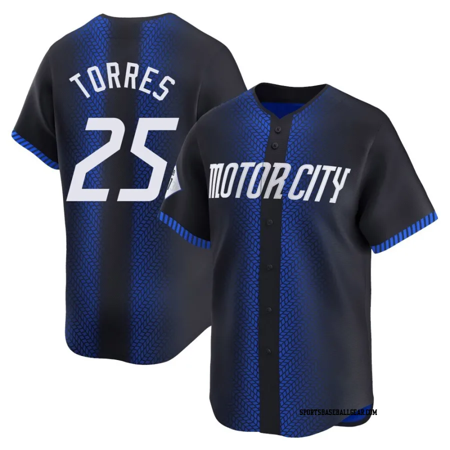 Gleyber Torres Men's Detroit Tigers Blue Limited 2024 City Connect Jersey