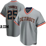 Gleyber Torres Men's Detroit Tigers Gray Road Cooperstown Collection Jersey