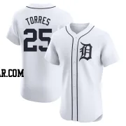 Gleyber Torres Men's Detroit Tigers White Elite Home Jersey