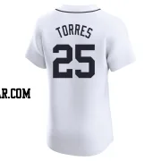 Gleyber Torres Men's Detroit Tigers White Elite Home Jersey