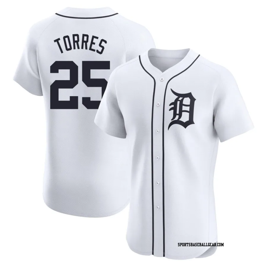 Gleyber Torres Men's Detroit Tigers White Elite Home Jersey