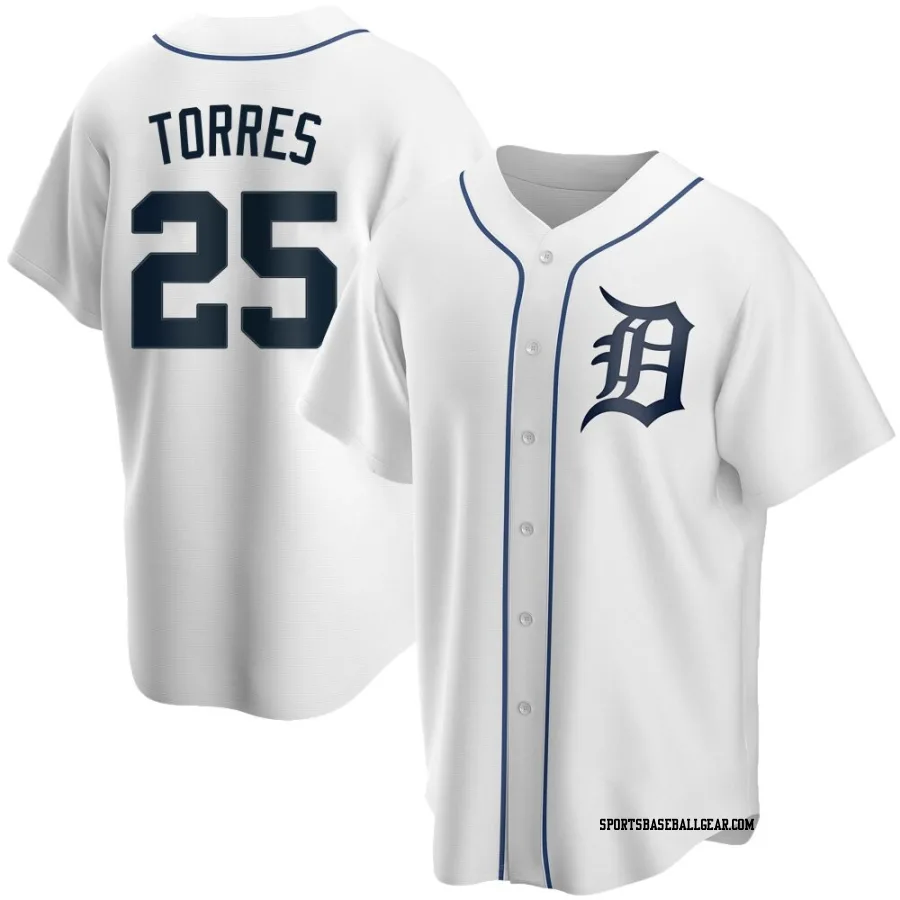 Gleyber Torres Men's Detroit Tigers White Replica Home Jersey