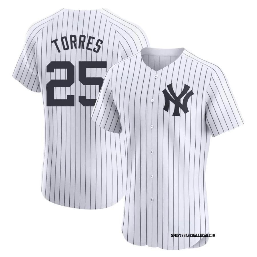 Gleyber Torres Men's New York Yankees White Elite Home Jersey