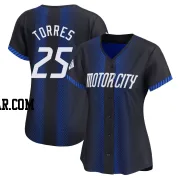 Gleyber Torres Women's Detroit Tigers Blue Limited 2024 City Connect Jersey