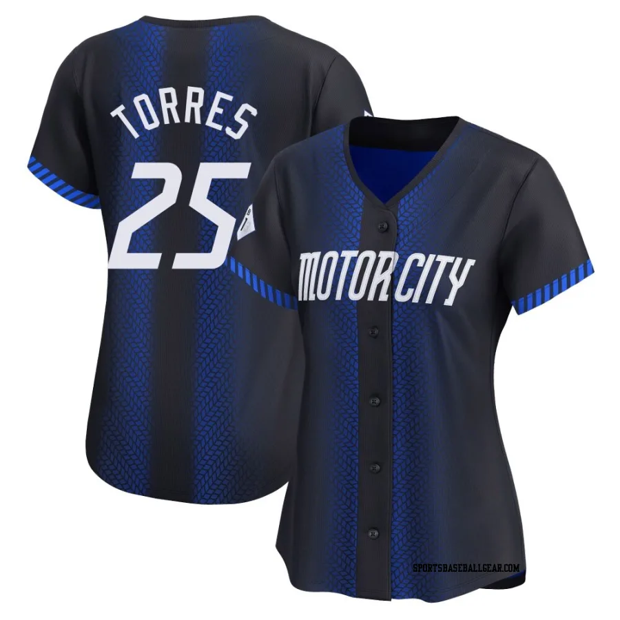 Gleyber Torres Women's Detroit Tigers Blue Limited 2024 City Connect Jersey